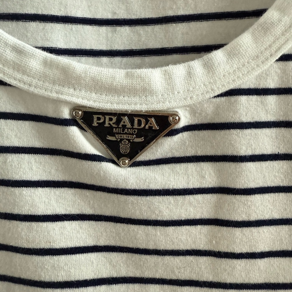 Prada Black and White Striped Tank Top - Picture 3 of 10